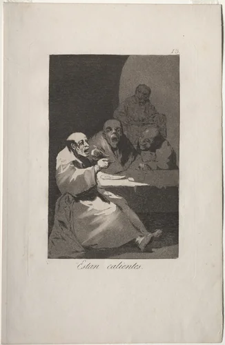 They are Hot, Plate 13 by Francisco de Goya, print, 1799