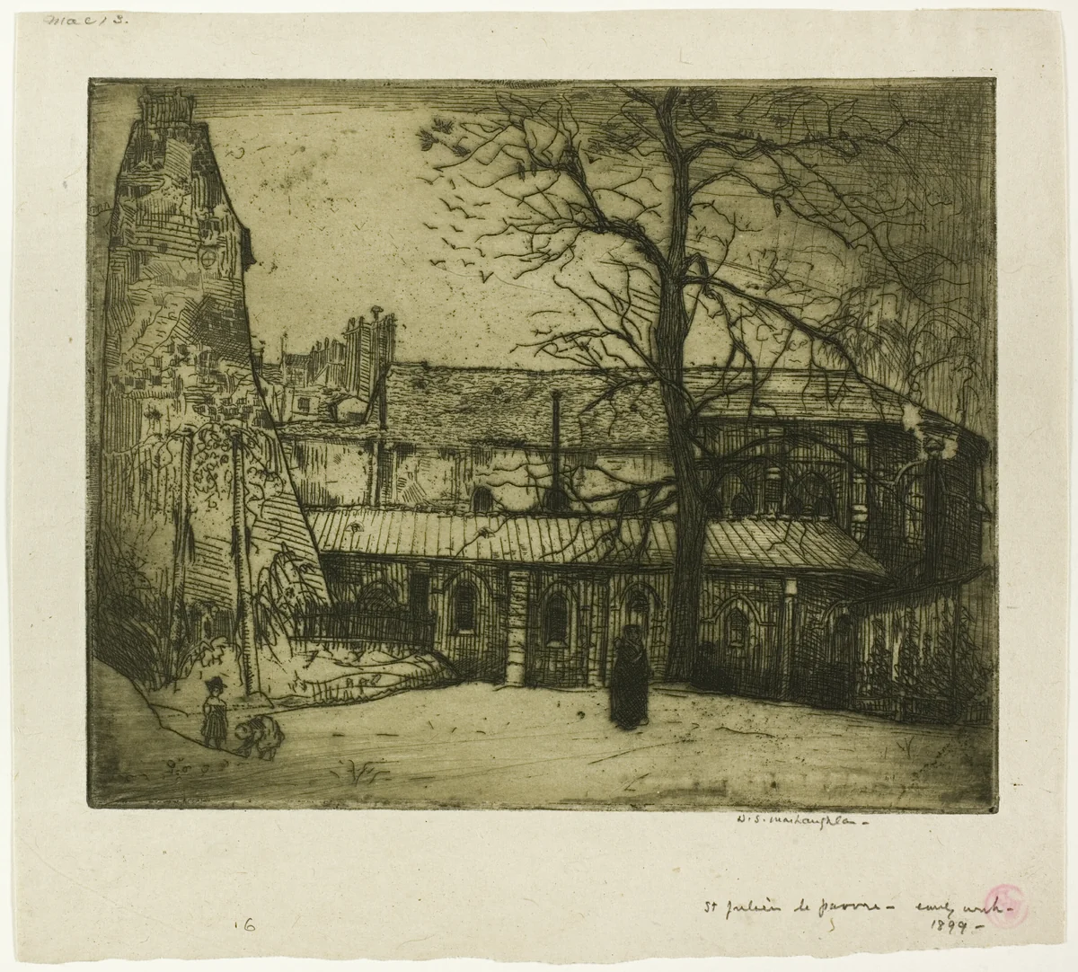 St. Julien-le-Pauvre by Donald Shaw MacLaughlan, print, 1899