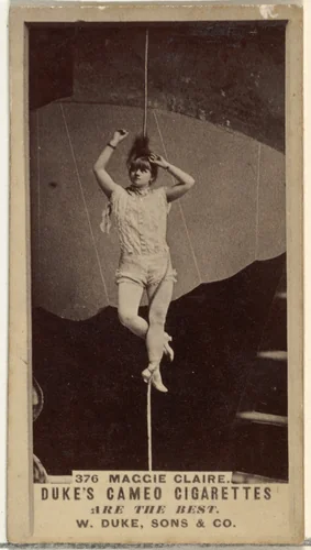 Card Number 376, Maggie Claire, from the Actors and Actresses series (N145-5) issued by Duke Sons & Co. to promote Cameo Cigarettes by W. Duke, Sons & Co., photograph, 1880-1889