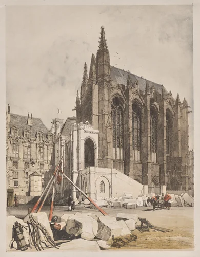 Picturesque Architecture in Paris, Ghent, Antwerp, Rouen: La. Ste Chapelle, Paris by Thomas Shotter Boys, other, 1839