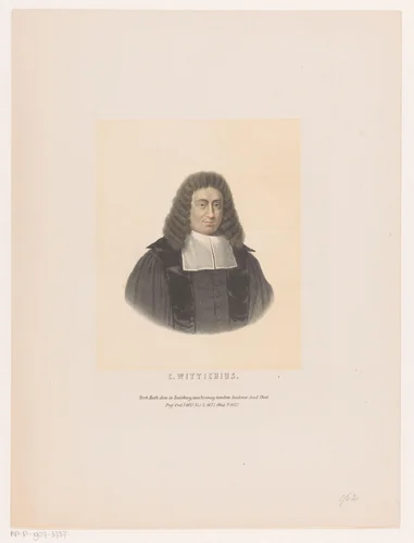 Portret van Christophorus Wittichius by Leendert Springer, print, 1850