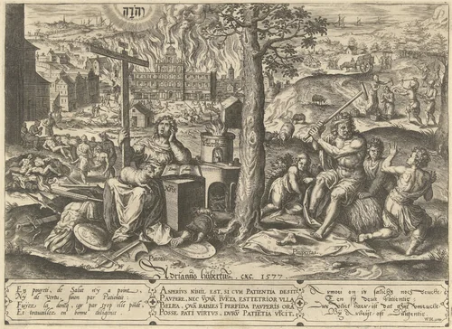 Geduld in tegenspoed by Unknown, print, 1577