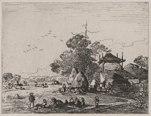Harvesters at Rest by Caspar Johann Nepomuk Scheuren, portfolio, 1842