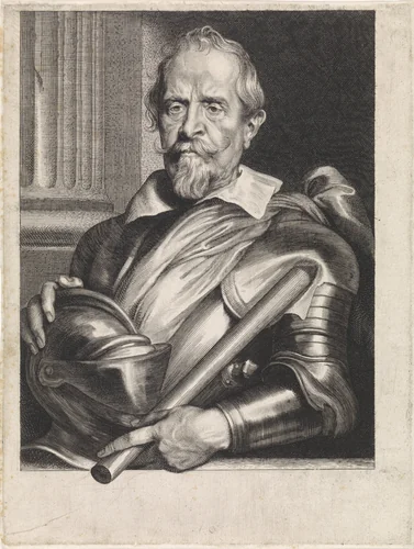 Portret van de commandant Don Álvaro de Bazán by Paulus Pontius, print, 1616-1657