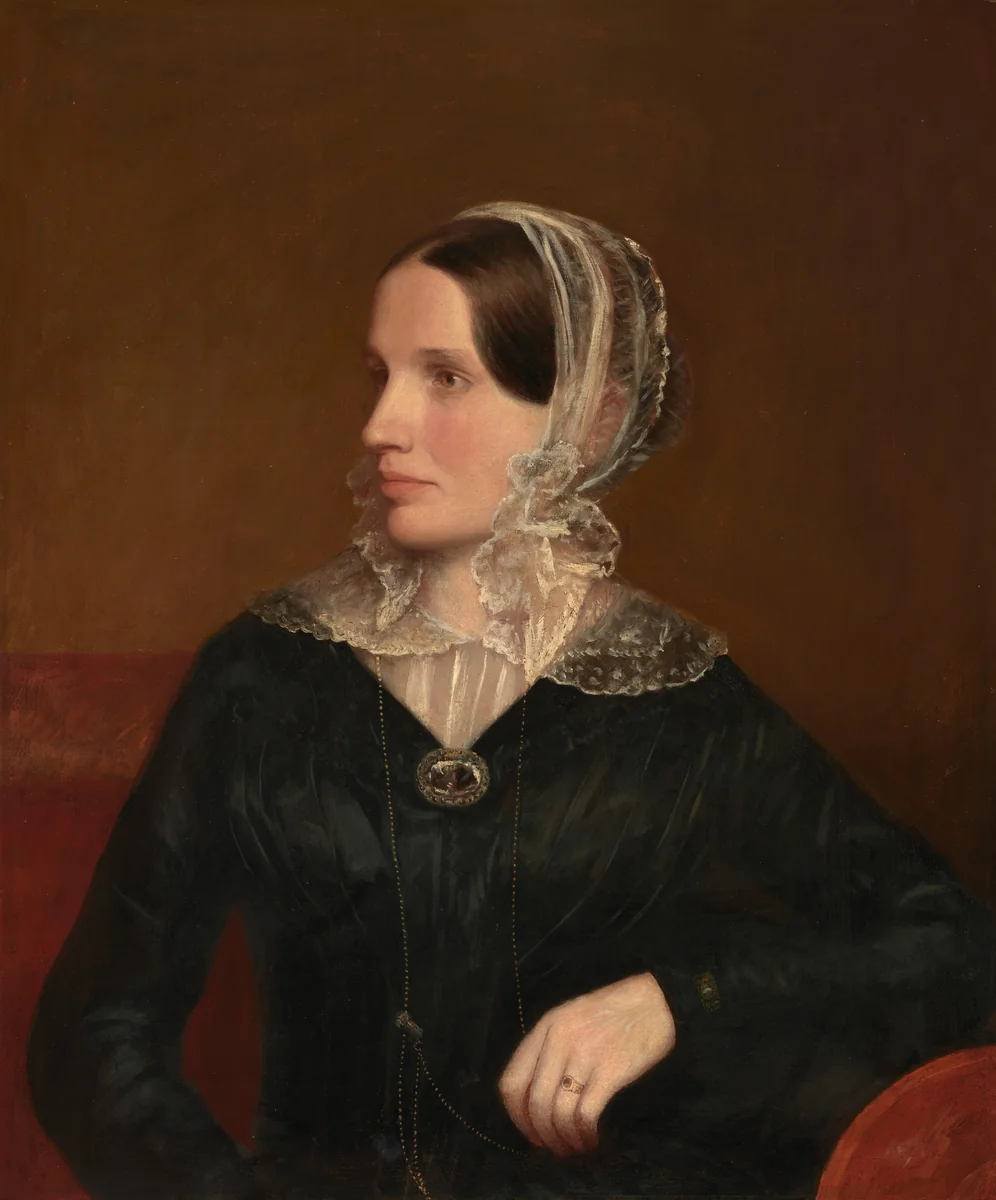 Lovice Corbett Whittemore (Mrs. Thomas Whittemore) by Alvan Clark, painting, 1845