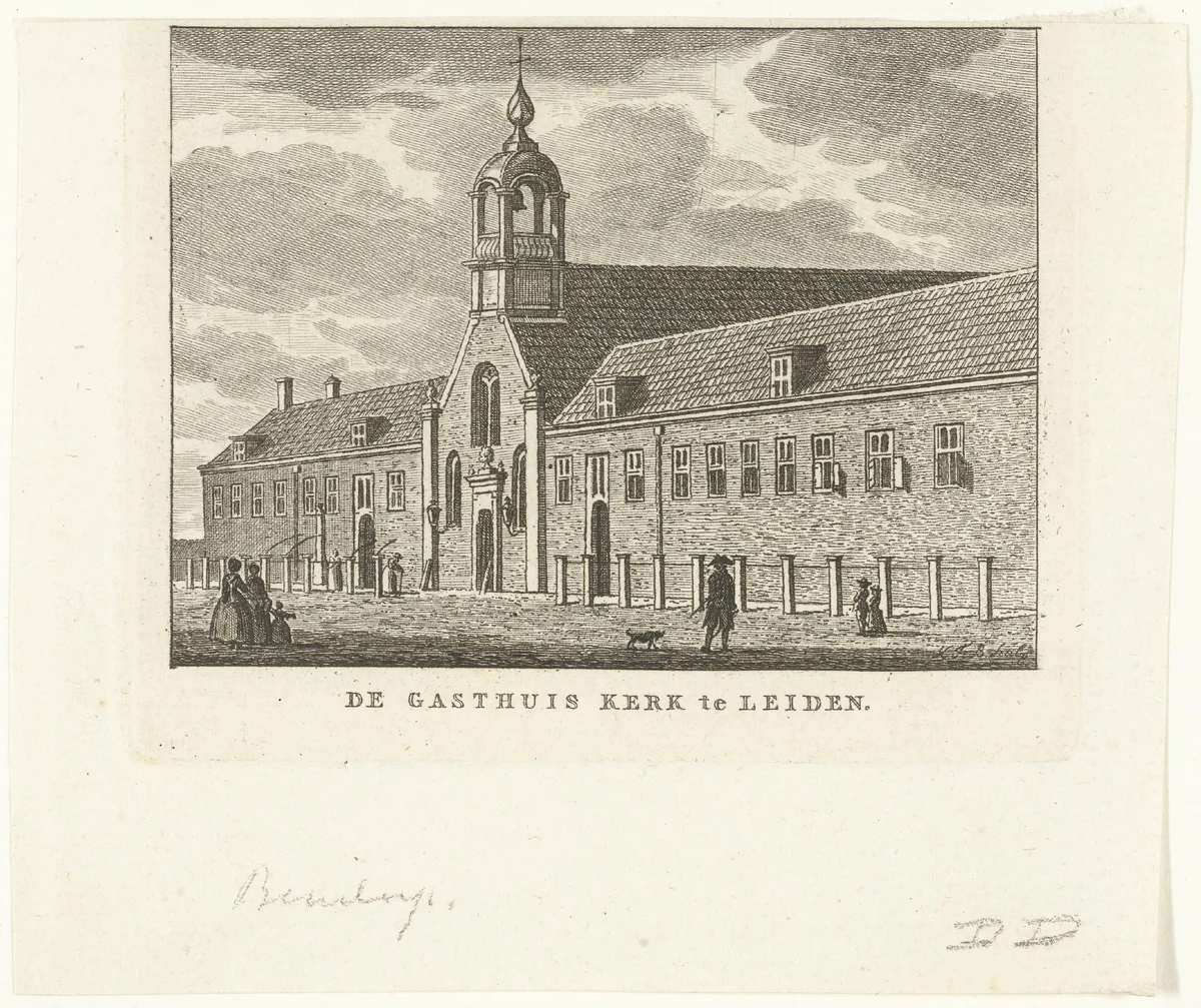Gasthuiskerk te Leiden by Carel Frederik Bendorp, print, 1786-1792