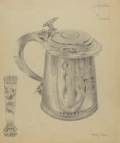 Silver Tankard by Amelia Tuccio, index of american design, 1936