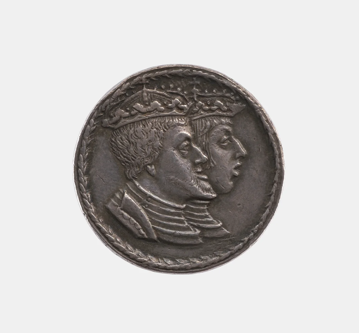 Charles V and Fedinand I (Dick-taler) by Ulrich Ursentaler, metalwork, 1531