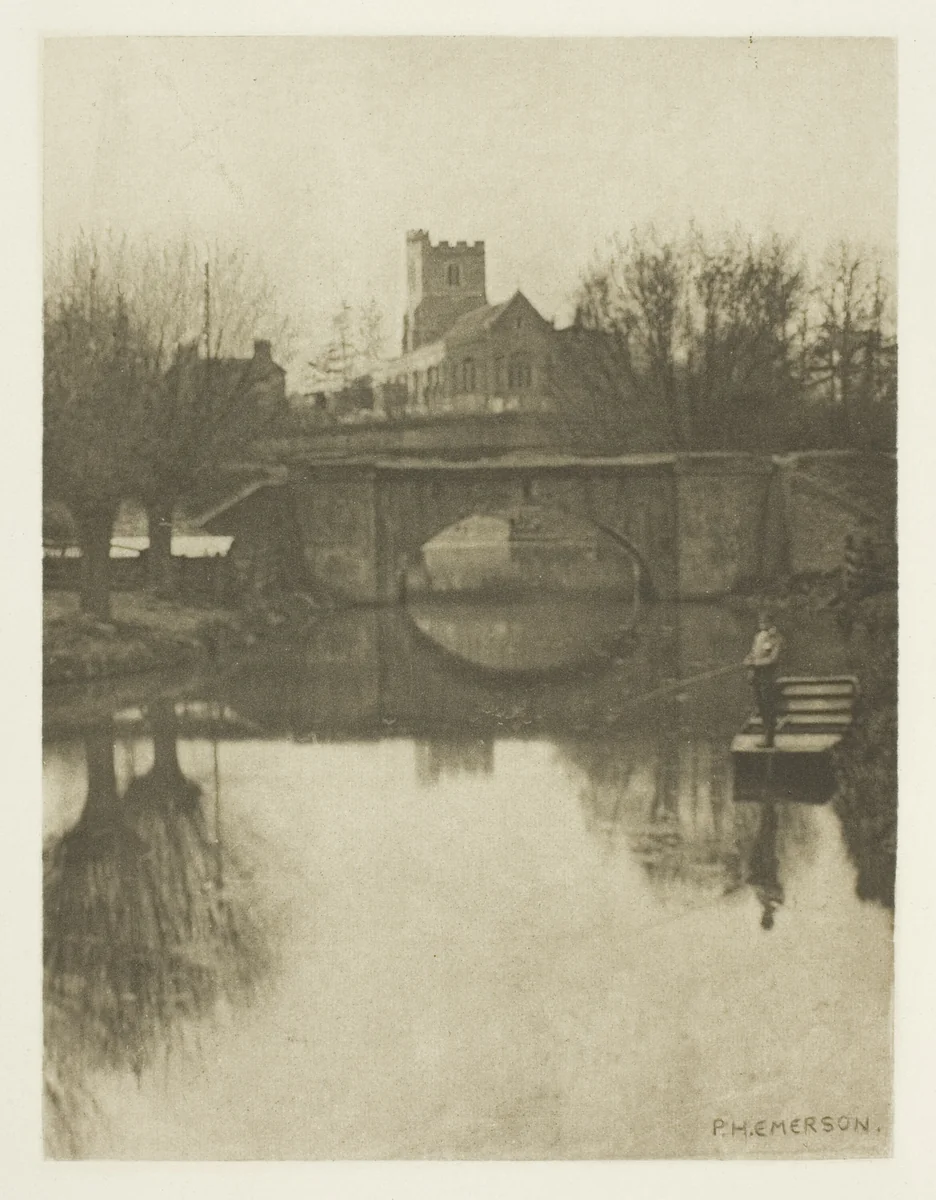 Broxbourne Church by Peter Henry Emerson, print, 1880-1888
