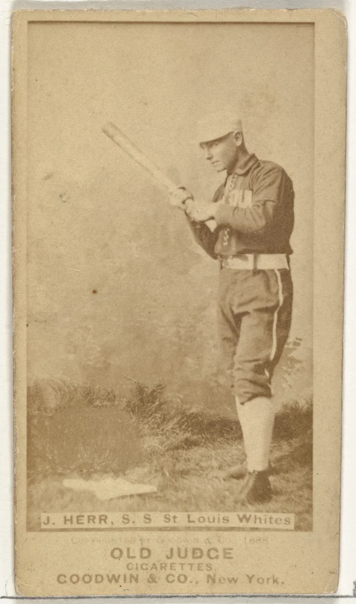 Herr, Shortstop, St. Louis Whites, from the Old Judge series (N172) for Old Judge Cigarettes by Goodwin & Company, photograph, 1888