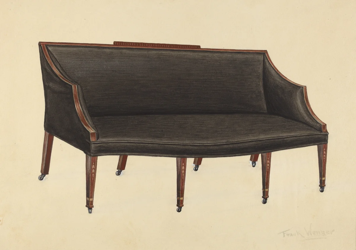 Sofa by Frank Wenger, index of american design, 1936