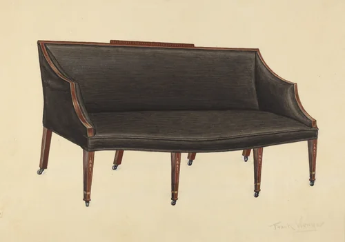 Sofa by Frank Wenger, index of american design, 1936