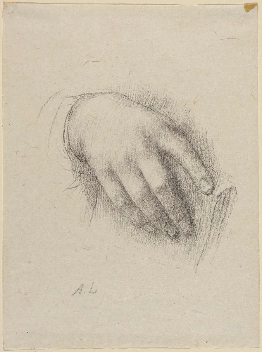 The Hand of the Artist's Daughter by Alphonse Legros, drawing, 1837-1911