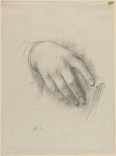 The Hand of the Artist's Daughter by Alphonse Legros, drawing, 1837-1911