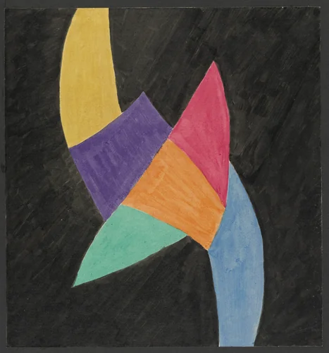 Colored Rhythm: Study for the Film by Léopold Survage, drawing, 1913