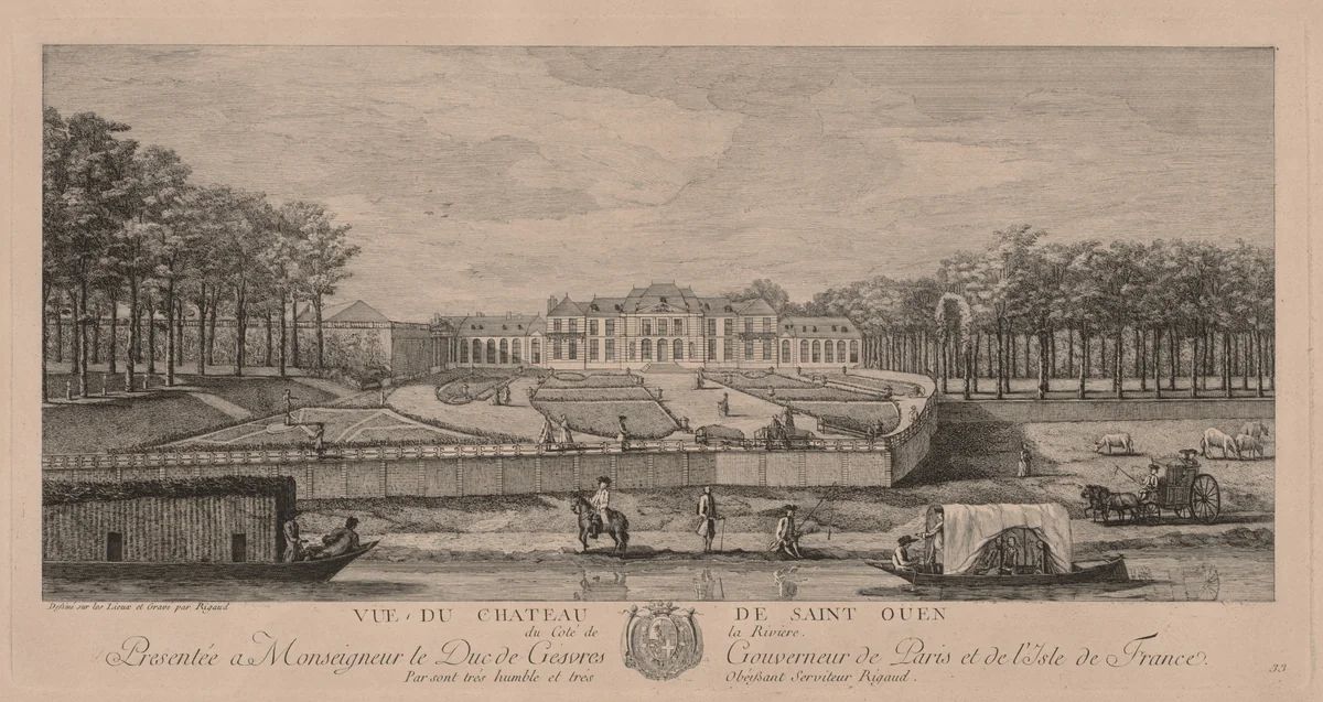 The Chateau of Saint Ouen by Jacques Rigaud, print, 1700-1754
