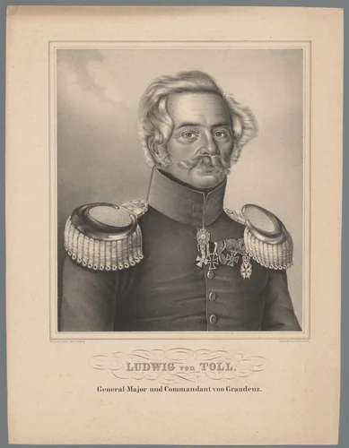 Portret van Ludwig von Toll by A. Schamberg, print, 1830-1865