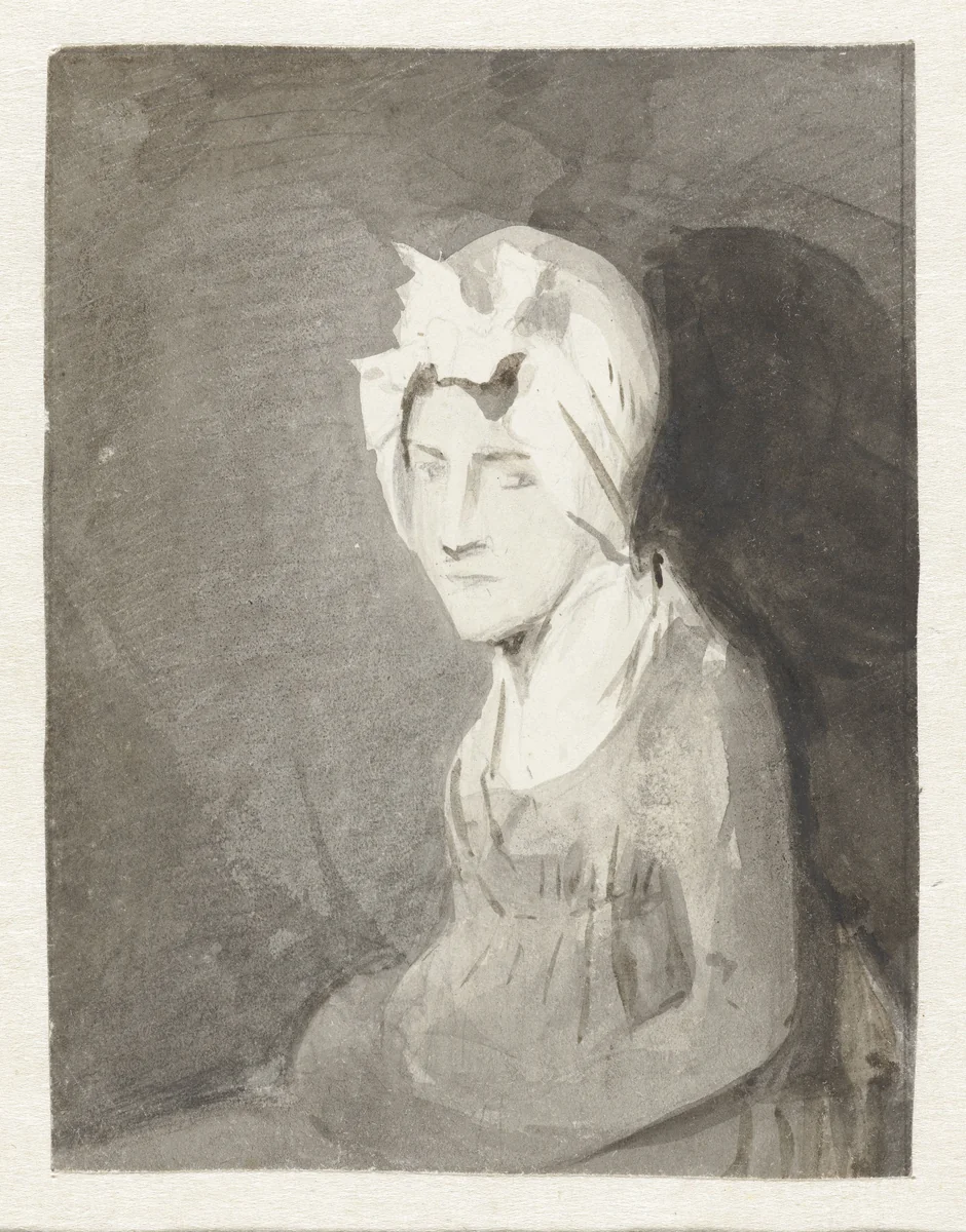 Portret van Jacoba Petronella Nevis van Schooten by Anthonie van den Bos, drawing, 1773-1838