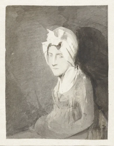 Portret van Jacoba Petronella Nevis van Schooten by Anthonie van den Bos, drawing, 1773-1838