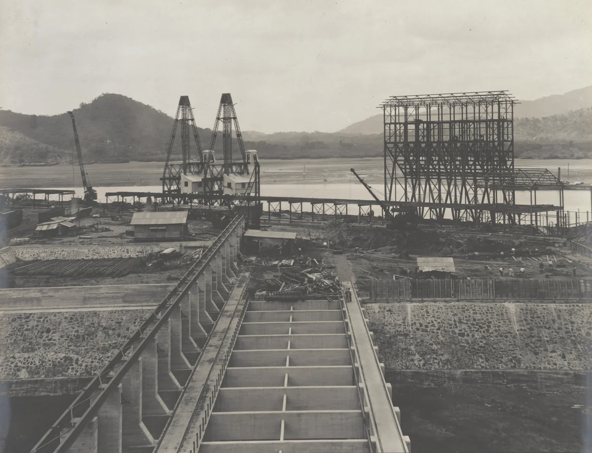 Balboa Terminals. Reloader Wharf from coaling crane by Unidentified Photographer, photograph, 1916