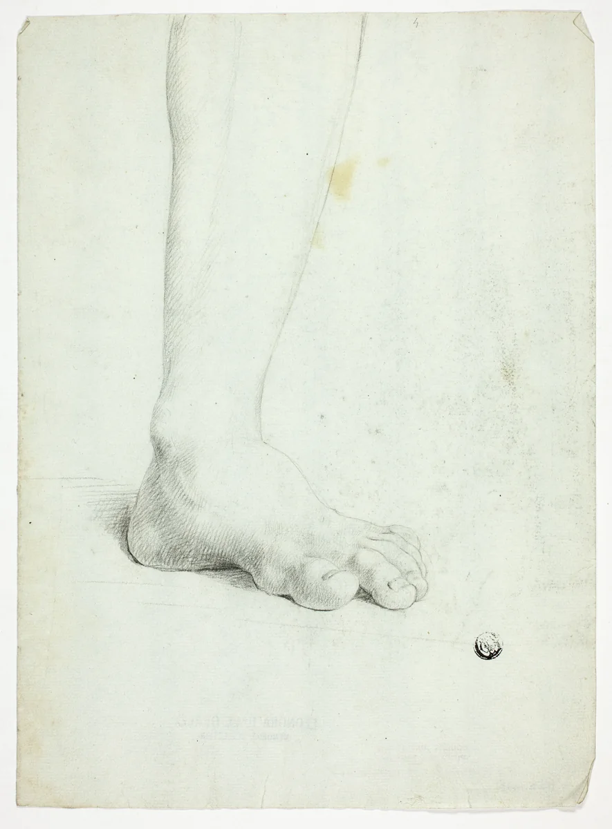 Left Leg of Standing Figure by John Downman, drawing, 1770-1824