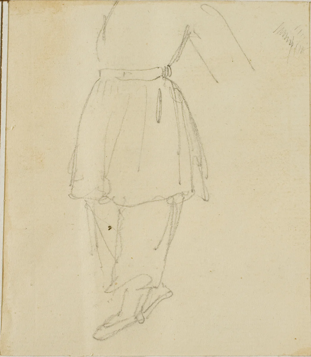 Lower Part of a Figure in Working Clothes by Jean Louis André Théodore Géricault, drawing, 1818-1819