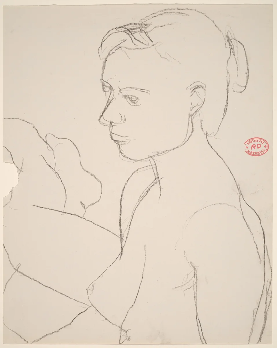 Untitled [portrait] by Richard Diebenkorn, drawing, 1955-1967