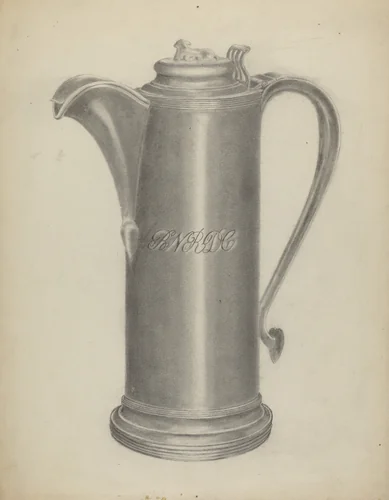 Silver Flagon by Albert Camilli, index of american design, 1935-1942
