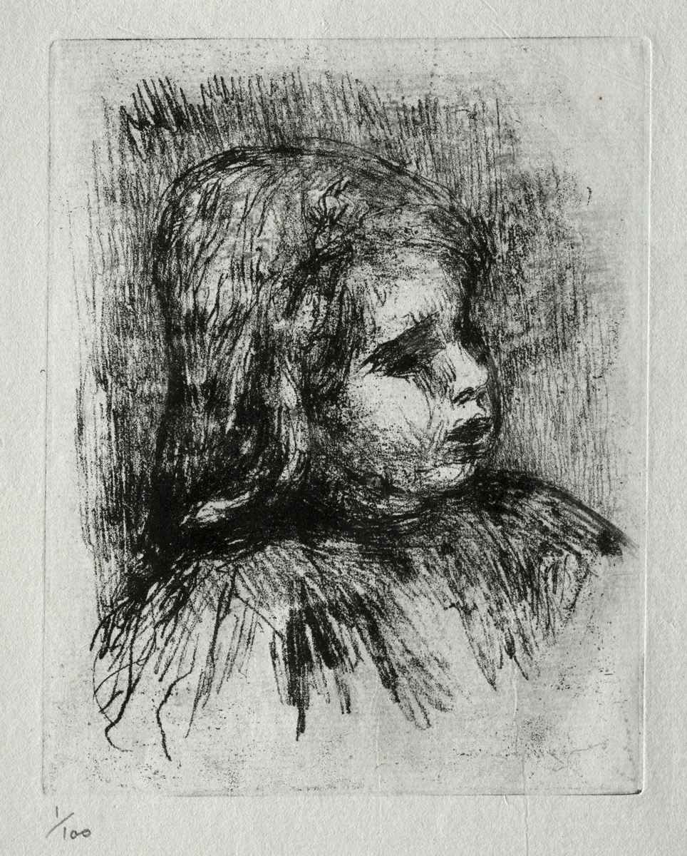 Claude Renoir, de trois-quarts à droite by Pierre-Auguste Renoir, print, 1908