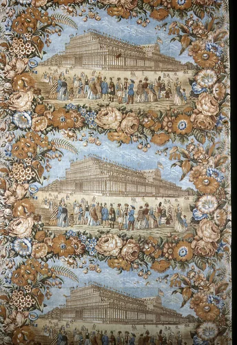 Panel (Furnishing Fabric) by Wright & Lee, textile, 1841-1861