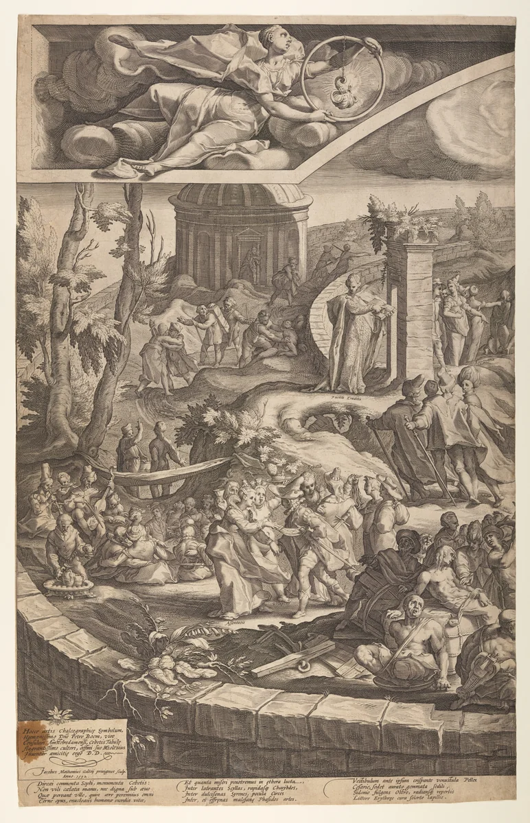 The Table of Cebes (plate 1) by Jacob Matham, print, 1592