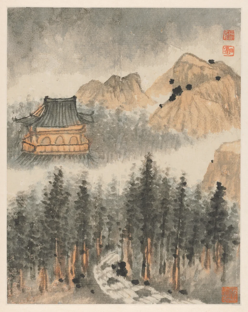 Reminiscences of Qinhuai River by Shitao, painting, 1642-1707