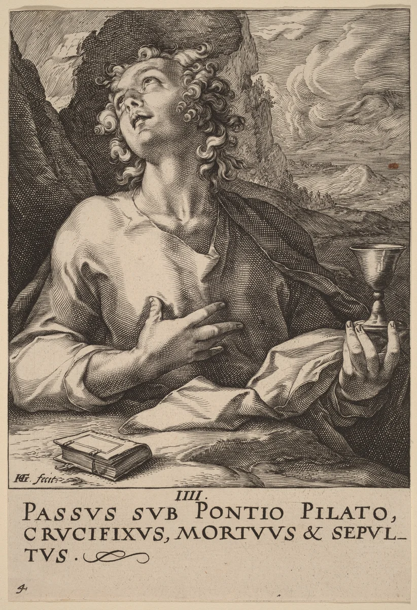 Saint John by Hendrick Goltzius, print, 1589