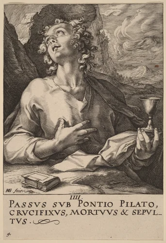 Saint John by Hendrick Goltzius, print, 1589