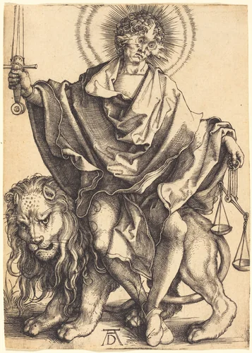 Sol Iustitiae ("Sun of Righteousness") by Albrecht Dürer, print, 1499-1500