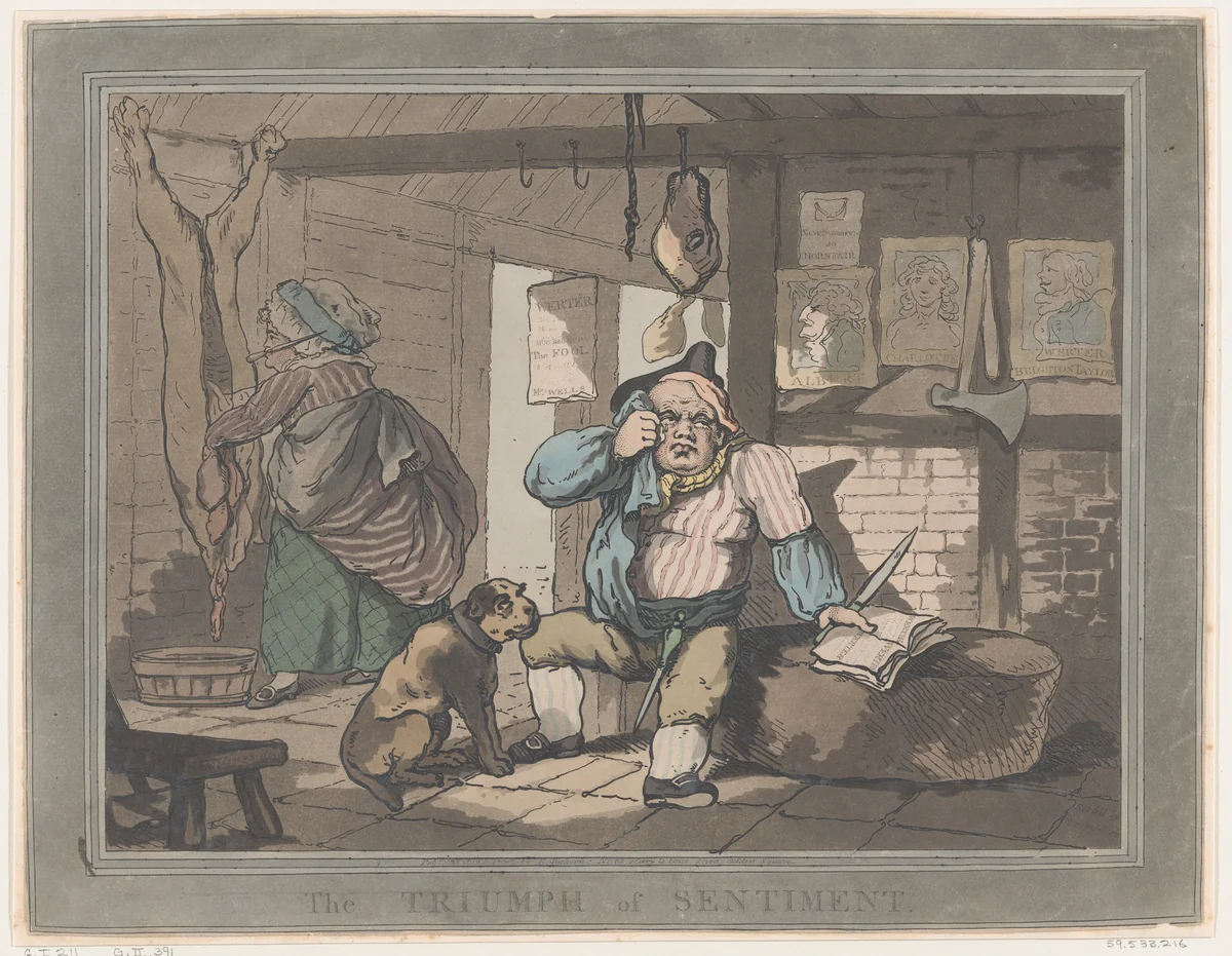 The Triumph of Sentiment by Thomas Rowlandson, print, 1787