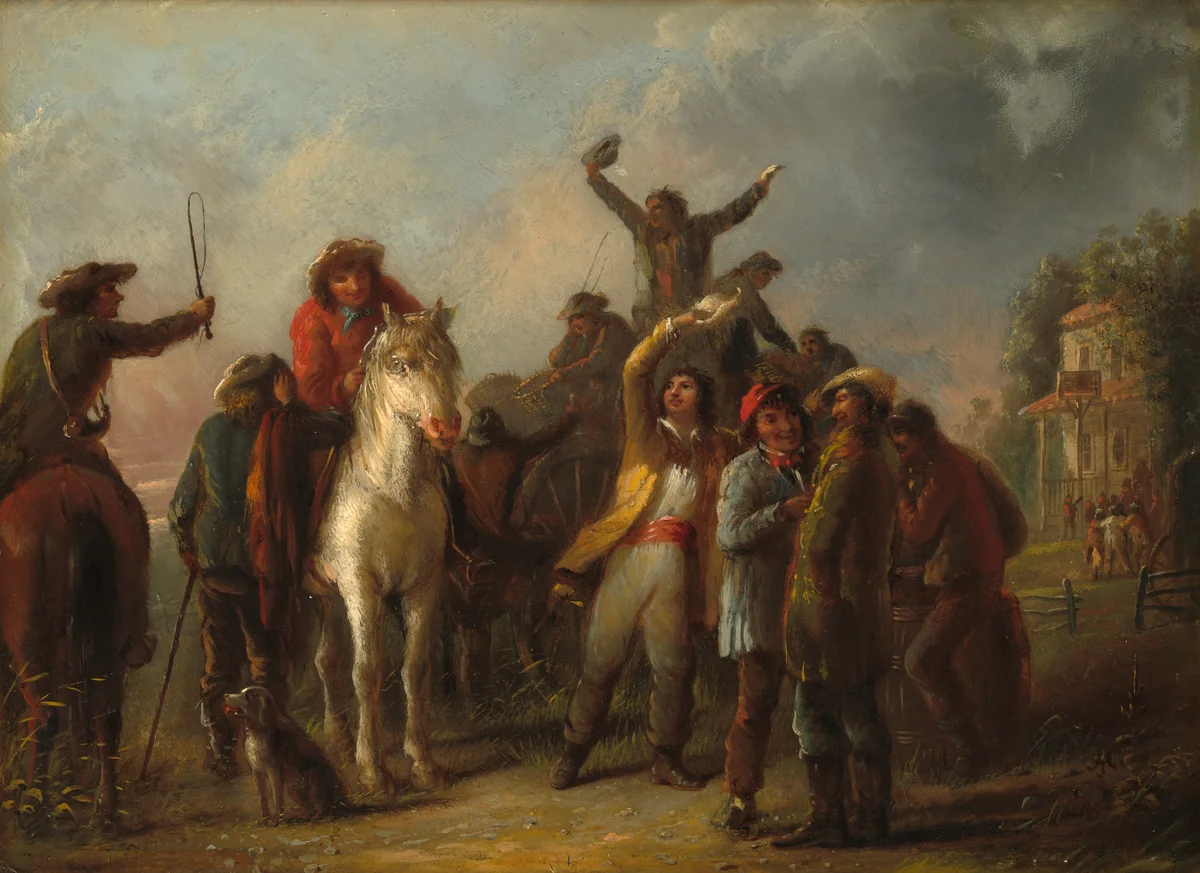 Election Scene, Catonsville, Baltimore County by Alfred Jacob Miller, painting, 1855-1865