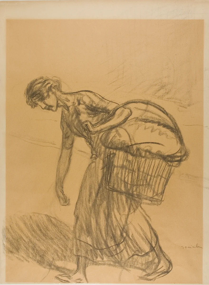 Laundress by Théophile Alexandre Steinlen, drawing, 1879-1923