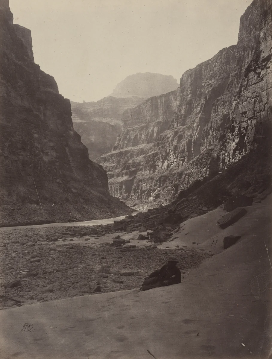 Grand Canyon of the Colorado River, Mouth of Kanab Wash, Looking West by Timothy O'Sullivan, William H. Bell, photograph, 1871