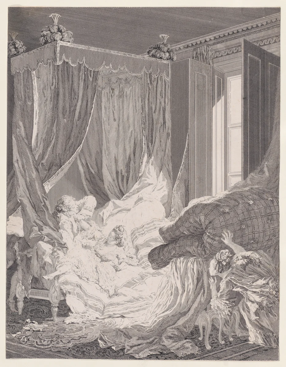 L'Épouse indiscrète by Pierre-Antoine Baudouin, print, 1771