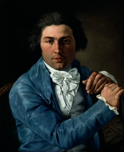 Portrait of the Architect Giuseppe Valadier by Pietro Labruzzi, painting, 1790-1800