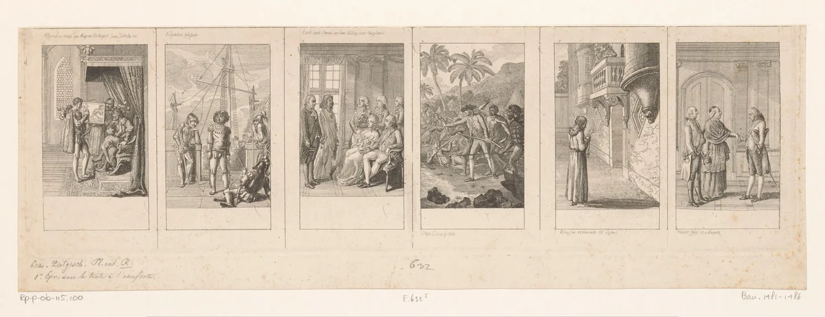 Zes voorstellingen uit de oudere, middelste en nieuwere geschiedenis by Daniel Nikolaus Chodowiecki, print, 1790