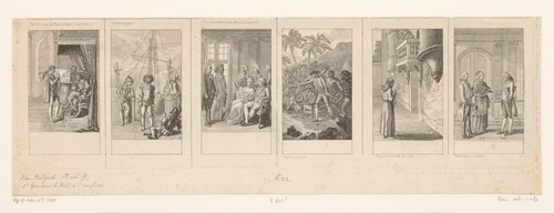 Zes voorstellingen uit de oudere, middelste en nieuwere geschiedenis by Daniel Nikolaus Chodowiecki, print, 1790
