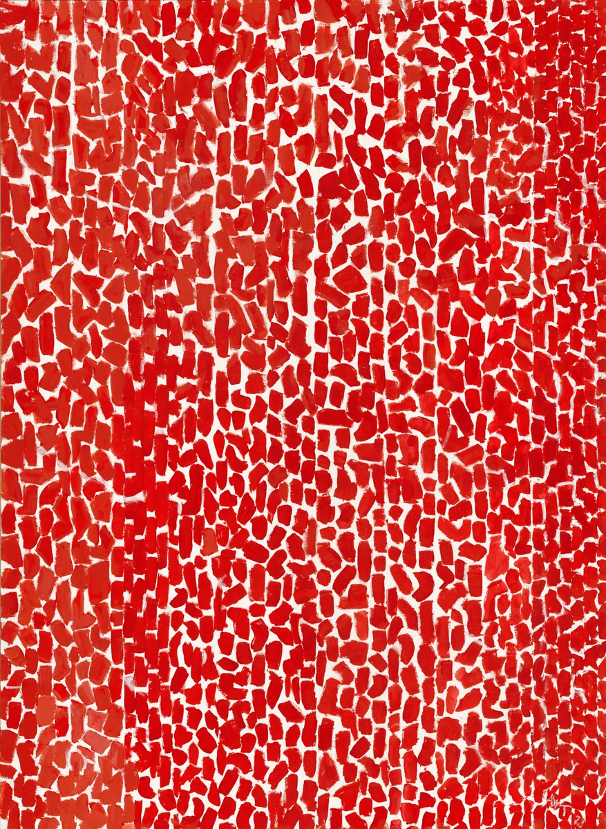 Red Rose Cantata by Alma Thomas, painting, 1973
