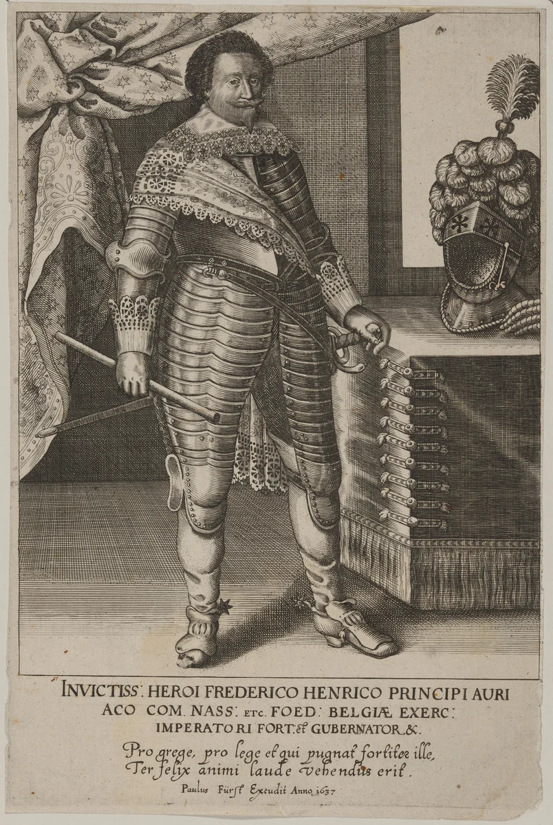Frederick Henry of Nassau by Paul Furst, print, 1637
