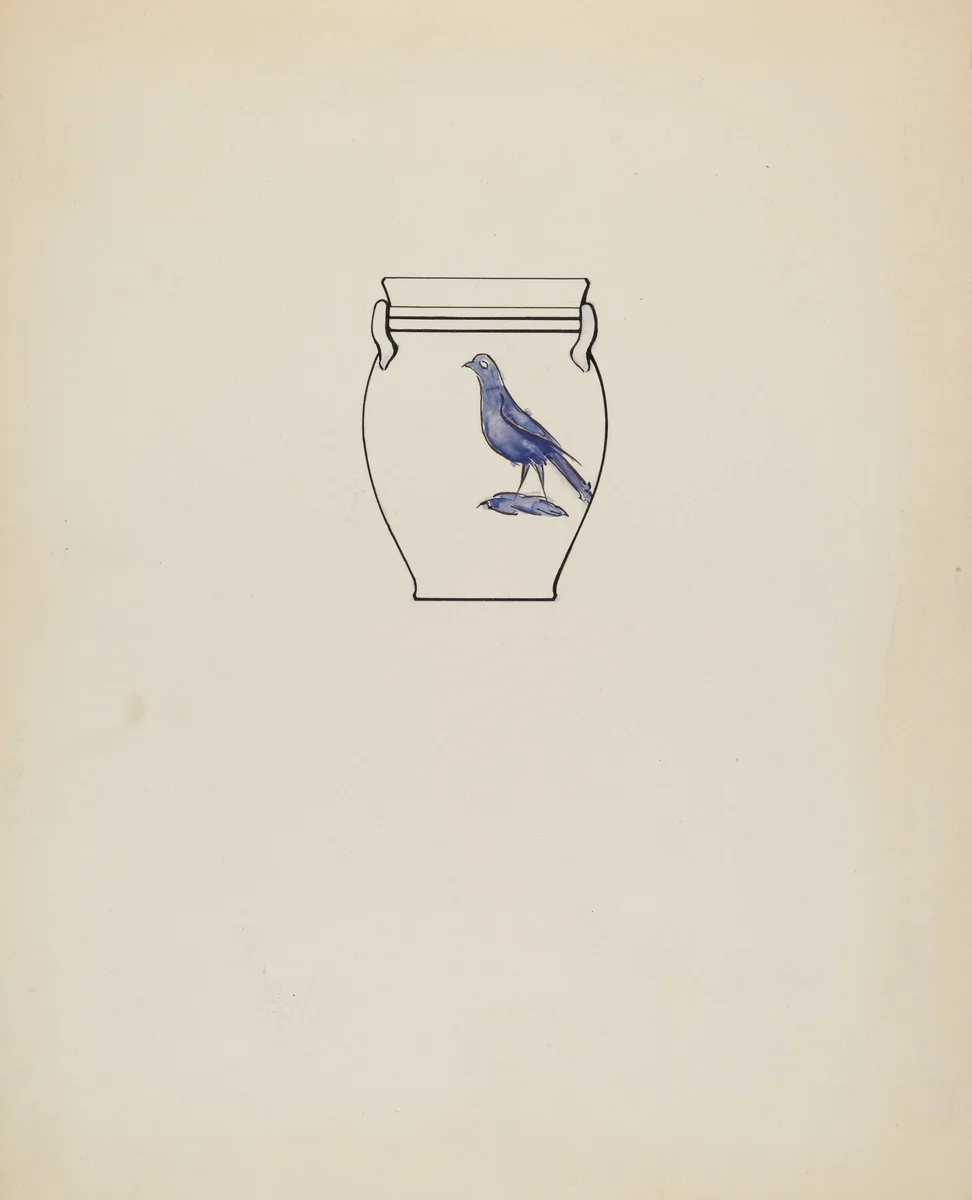 Jar by Yolande Delasser, index of american design, 1936