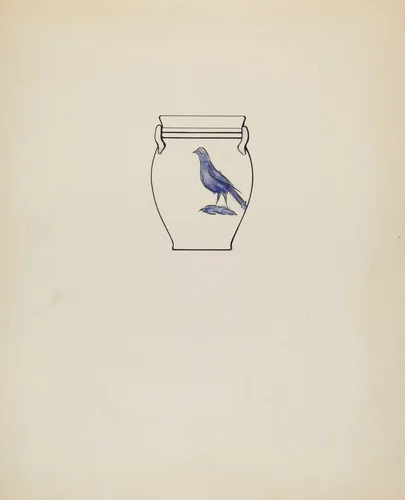 Jar by Yolande Delasser, index of american design, 1936