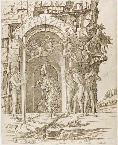 Descent into Limbo by Andrea Mantegna, print, 1460-1470