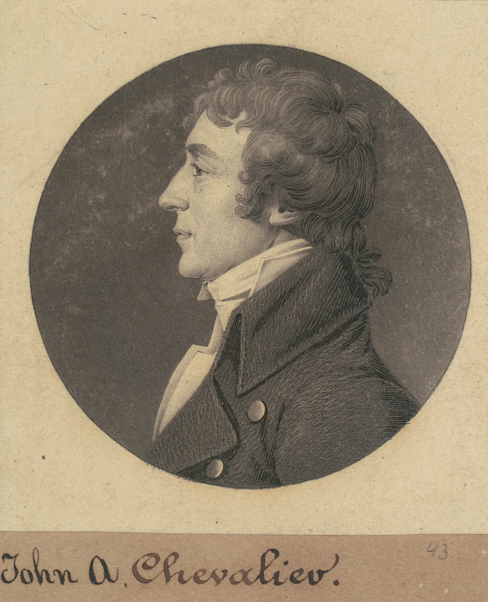 Jean Auguste Marie de Chevallié by Charles B. J. Févret de Saint-Mémin, print, 1808