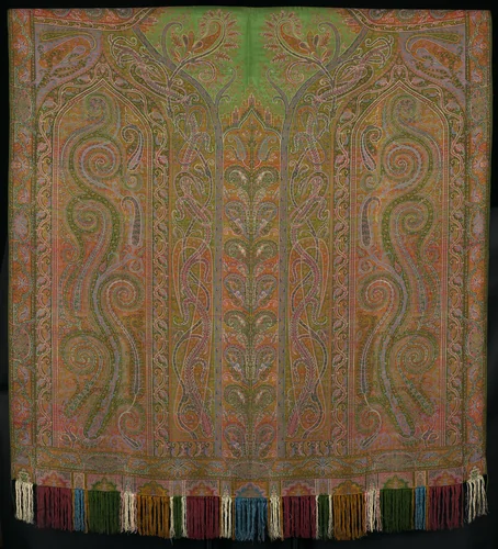 Shawl by Clabburn, Sons and Crisp, textile, 1855-1865